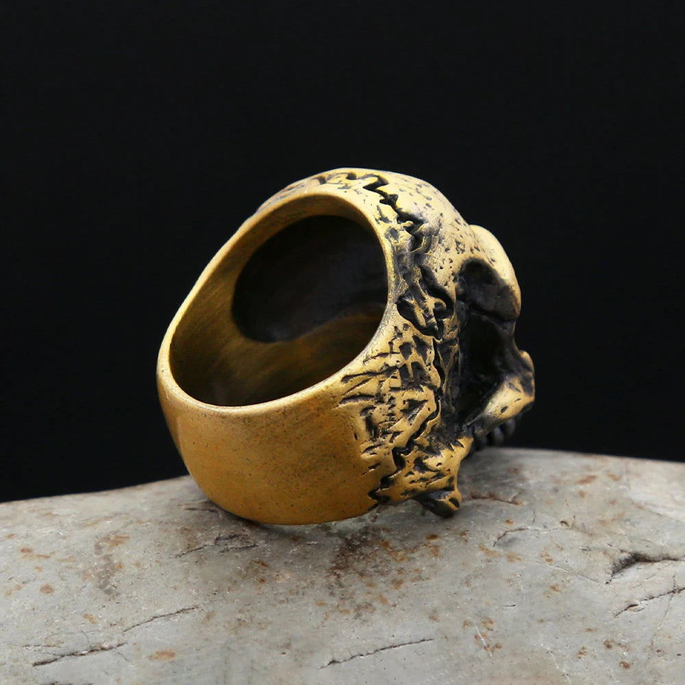 Gothic Punk Brass Skull Rings