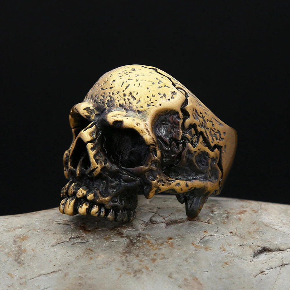 Gothic Punk Brass Skull Rings