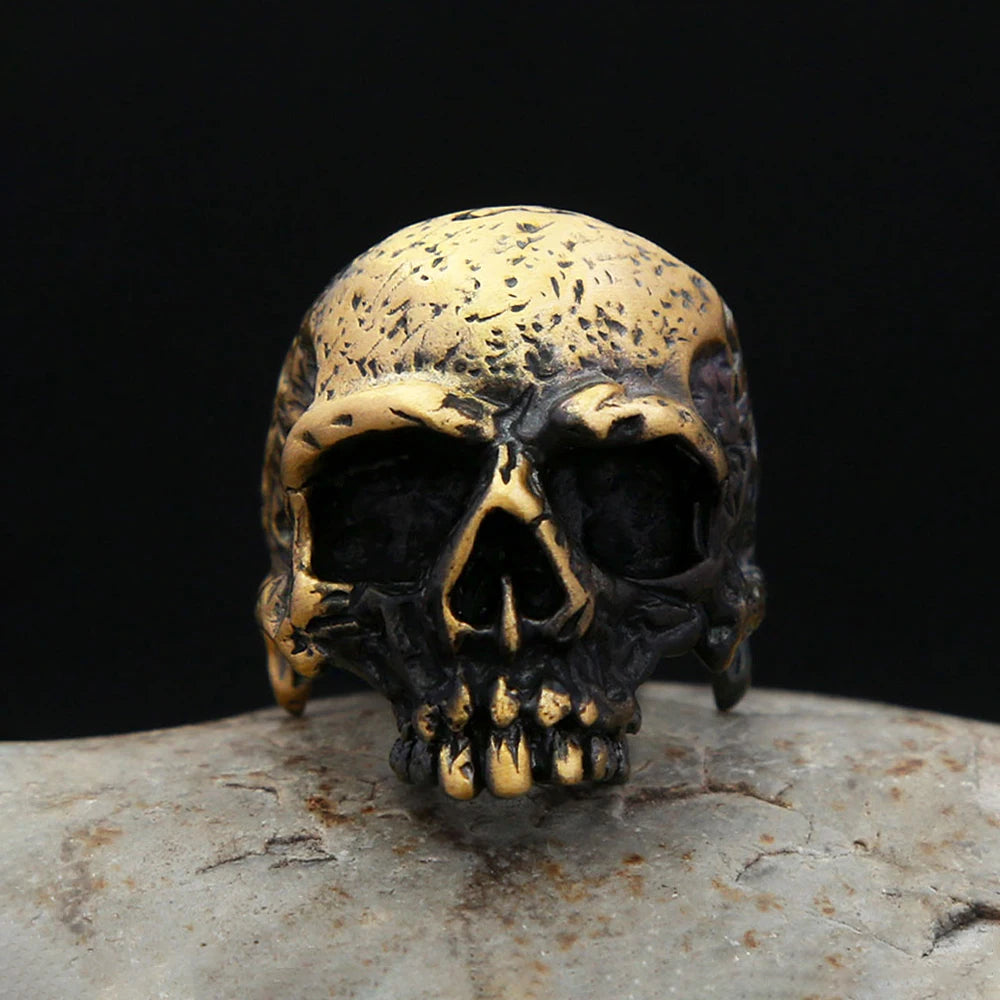 Gothic Punk Brass Skull Rings